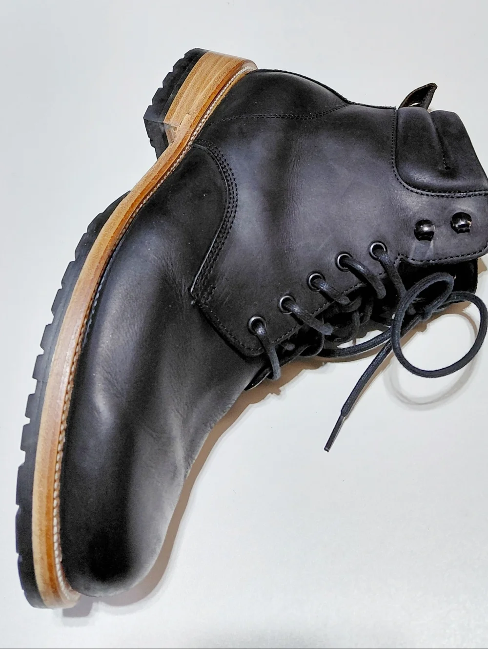 WILCOX Men's Shiloh  Leather Upper Goodyear Welt Black Boot Size 13